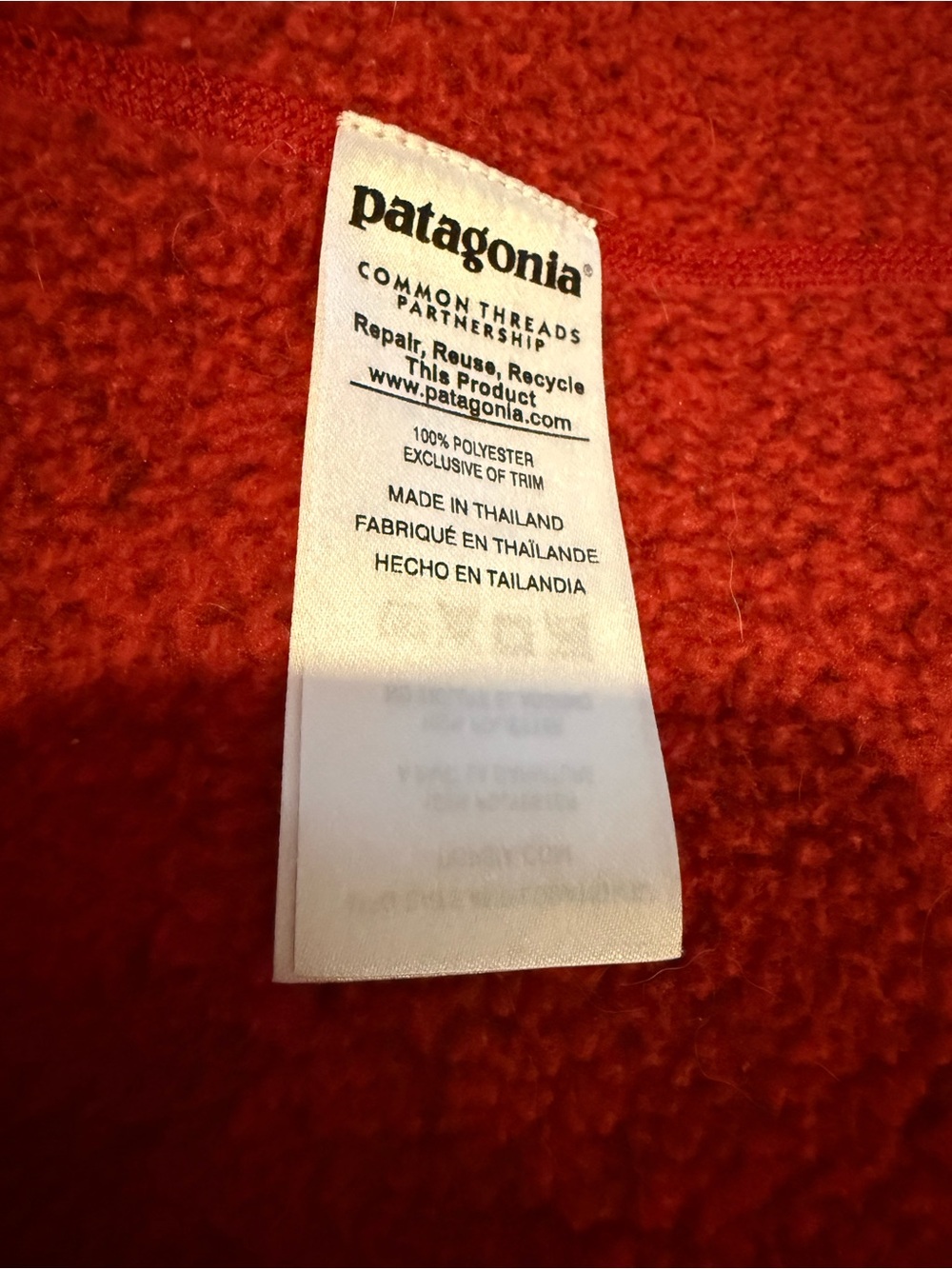 Patagonia Red Full-Zip Women's Fleece Jacket - Picture 6 of 7